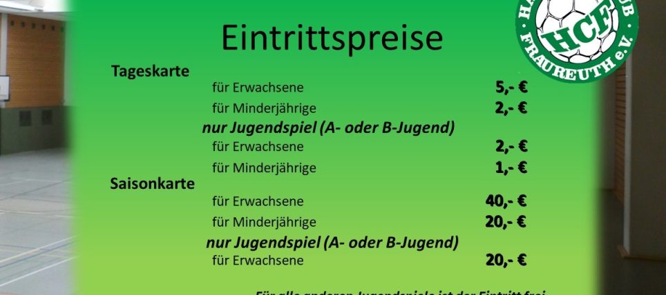 Saisonkarten am Einlass erhältlich