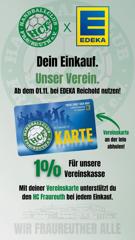 Vereinskarte bei EDEKA – Bitte unterstützt den HCF